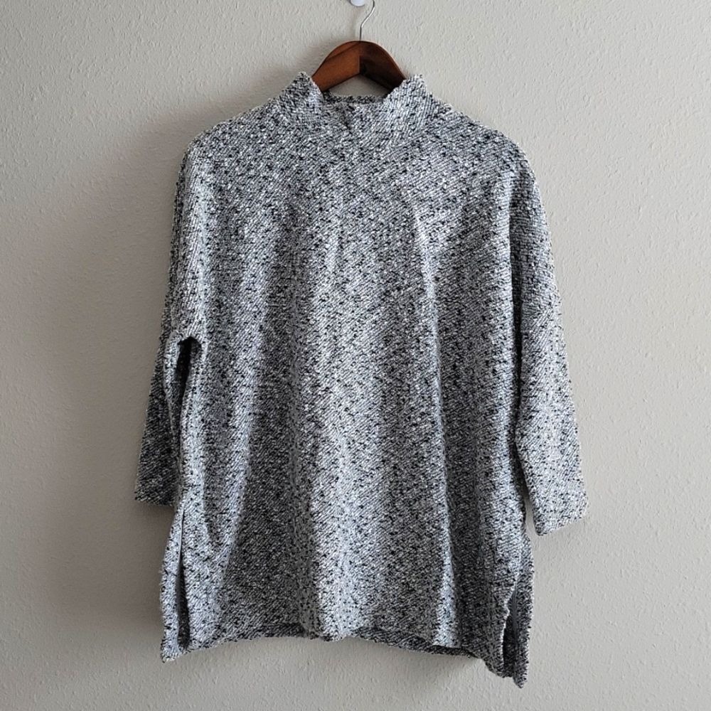 Lou & Grey Mock Neck Boxy Sweater size S
